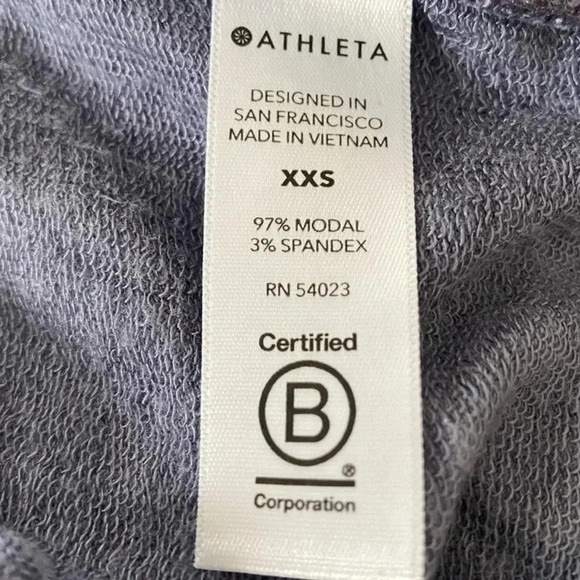 ATHLETA Mindset Sweatshirt Positive‎ Latitudes Tempest Violet Womens Sz XXS - Picture 6 of 7